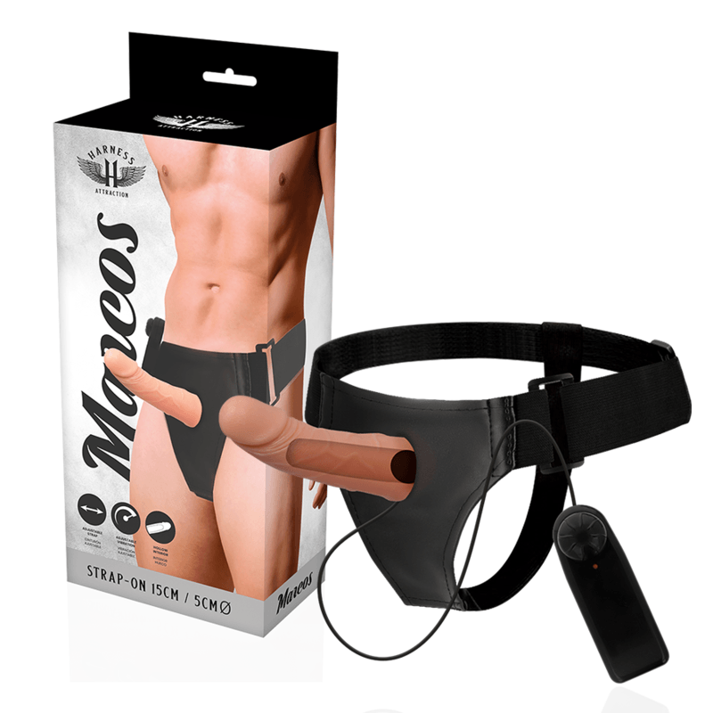 HARNESS ATTRACTION - RNES HUECO MARCOS CON VIBRADOR 15 CM -O- 5 CM - Sensuana.es