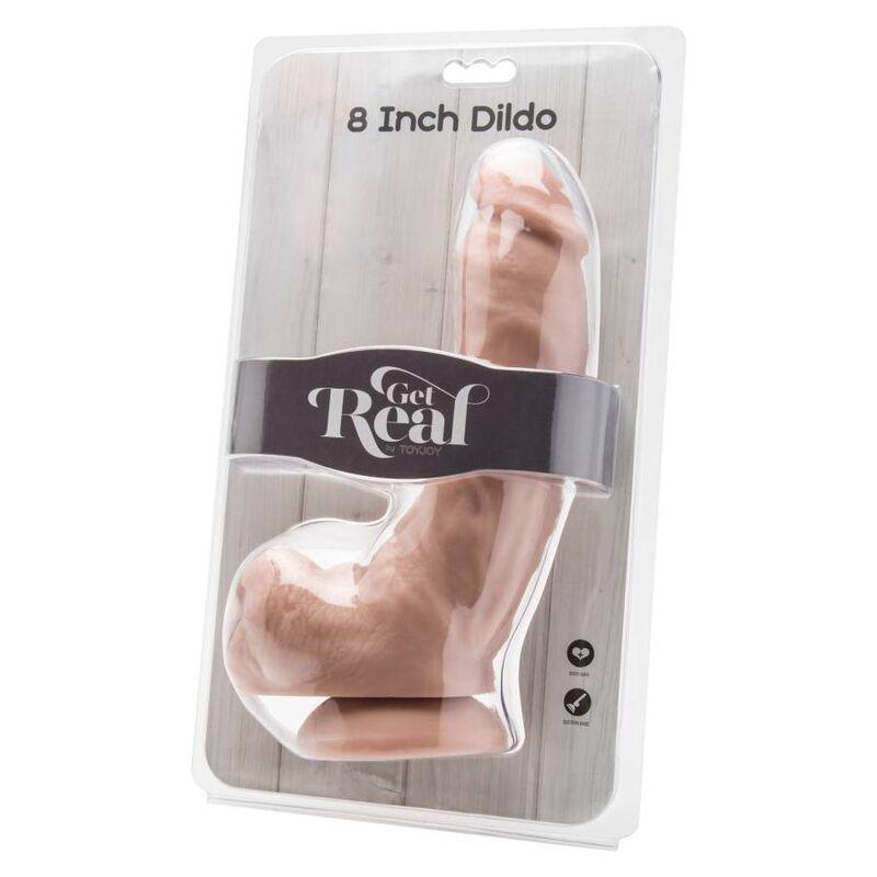 GET REAL - DILDO 20,5 CM CON TESTICULOS NATURAL - Sensuana.es