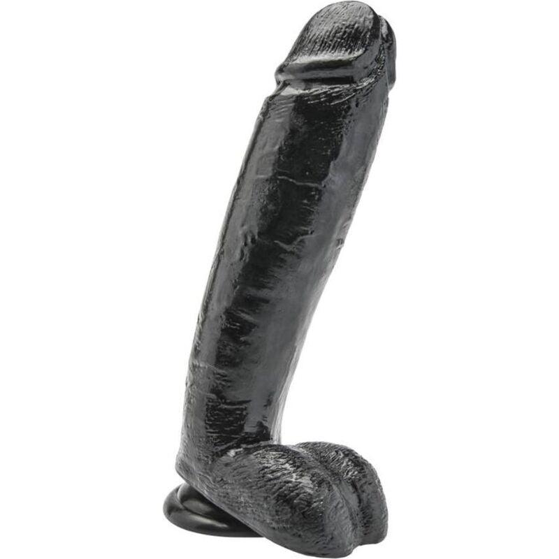 GET REAL - DILDO 25,5 CM CON TESTICULOS NEGRO - Sensuana.es