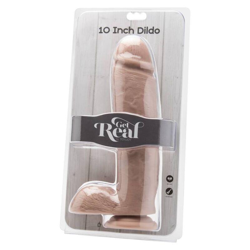 GET REAL - DILDO 25,5 CM CON TESTICULOS NATURAL - Sensuana.es