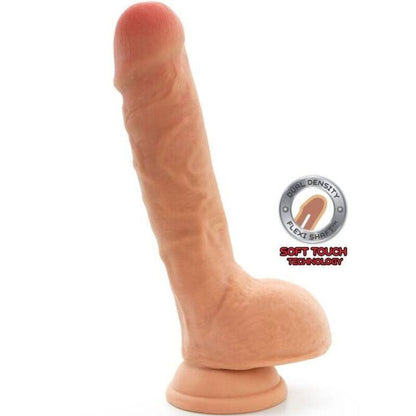 GET REAL - DUAL DENSITY DILDO 18 CM CON TESTICULOS NATURAL - Sensuana.es