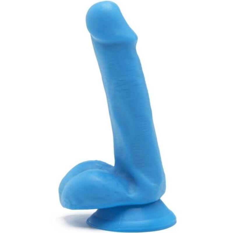 GET REAL - HAPPY DICKS DILDO 12 CM CON TESTICULOS AZUL - Sensuana.es