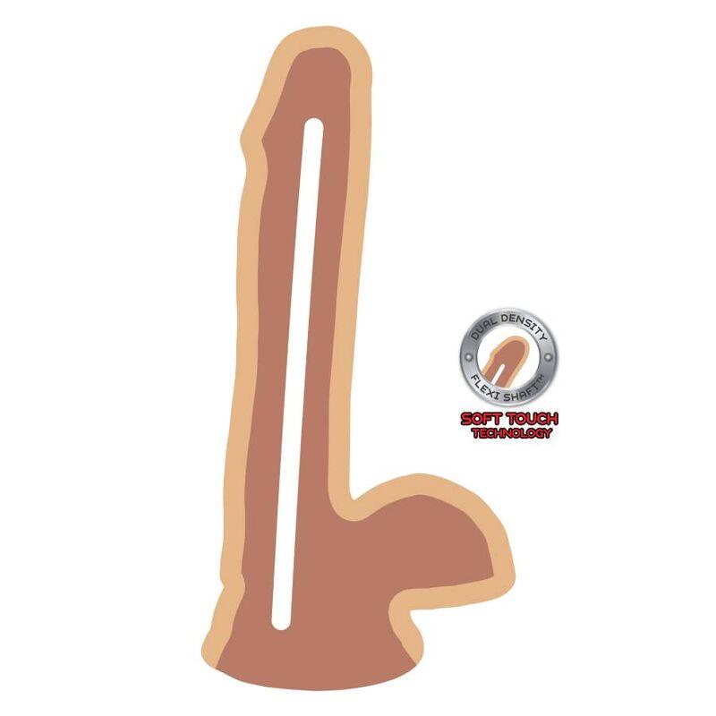 GET REAL - DUAL DENSITY DILDO 17 CM CON TESTICULOS NATURAL - Sensuana.es