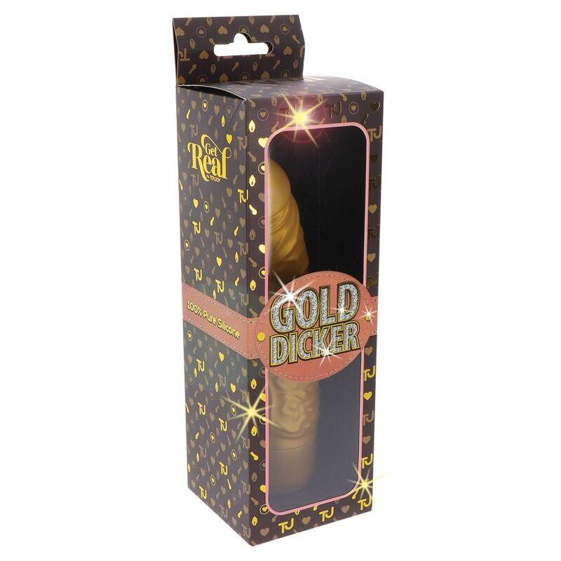 GET REAL - GOLD DICKER ORIGINAL VIBRADOR DORADO - Sensuana.es