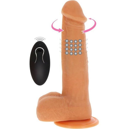 GET REAL - DILDO VIBRADOR CON BOLAS GIRATORIAS NATURAL - Sensuana.es