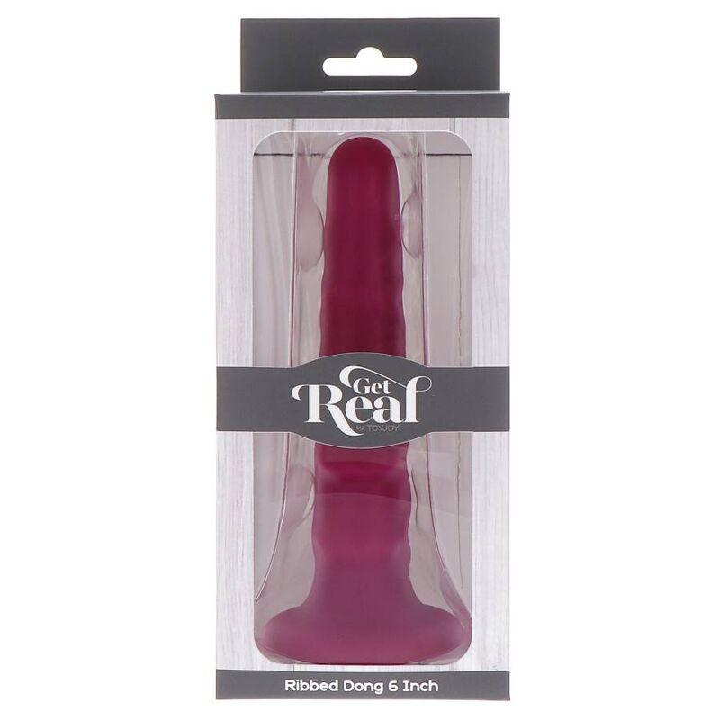 GET REAL - RIBBED DONG 12 CM ROJO - Sensuana.es