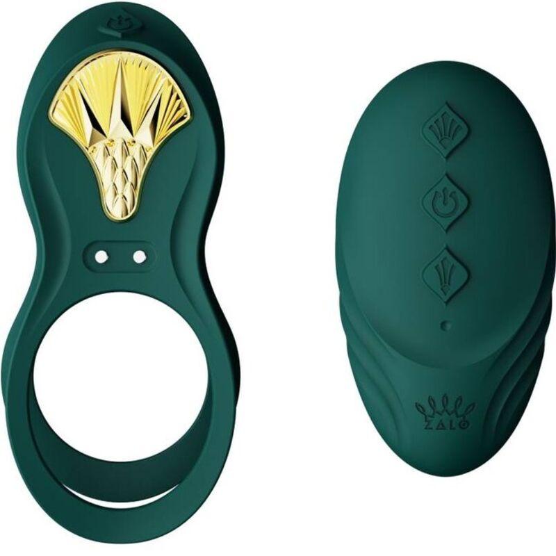 ZALO - BAYEK ANILLO VIBRADOR CONTROL REMOTO PAREJAS VERDE - Sensuana.es