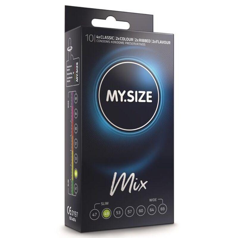 MY SIZE - MIX PRESERVATIVOS 49 MM 10 UNIDADES - Sensuana.es