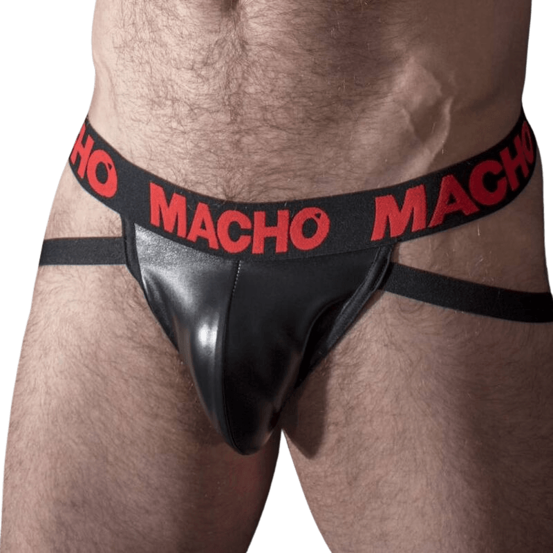 MACHO - MX25RC JOCK COURO VERMELHO S