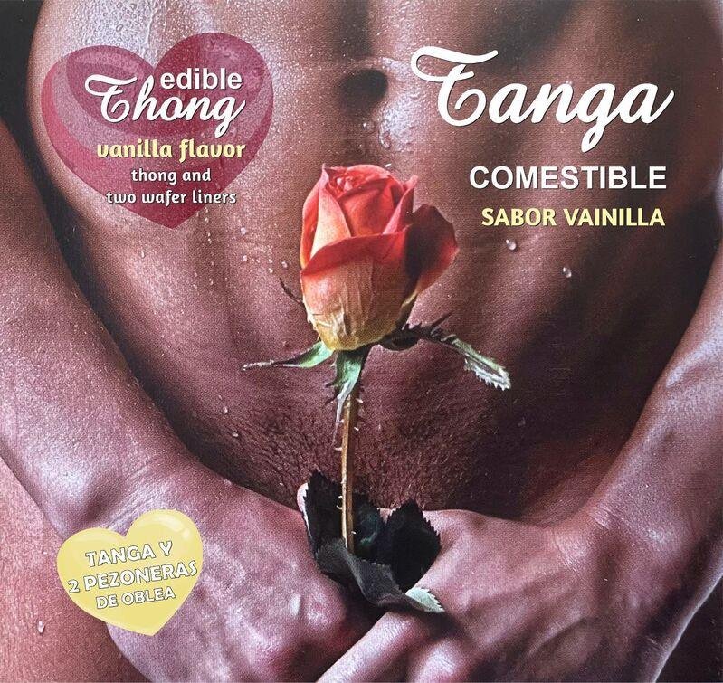 HOTFLOWERS - TANGA + 2 PEZONES OBLEA VAINILLA HOMBRE /es/pt/en/fr/it/ - Sensuana.es