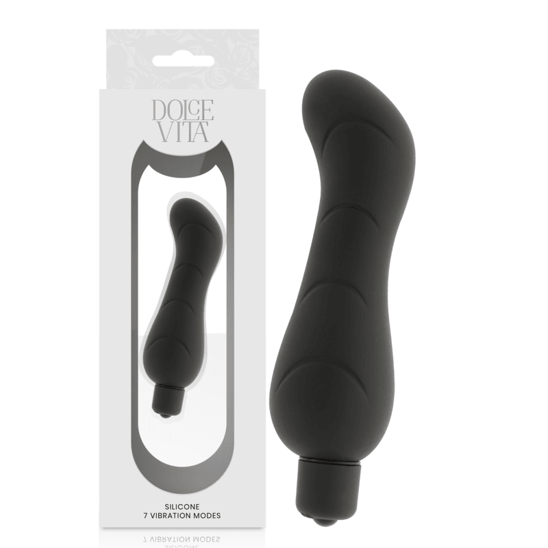 DOLCE VITA - G-SPOT BLACK SILICONE VIBRATOR