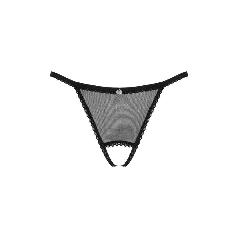 OBSESSIVE - CELIA NOIR CROTCHLESS TANGA XS/S - Sensuana.es