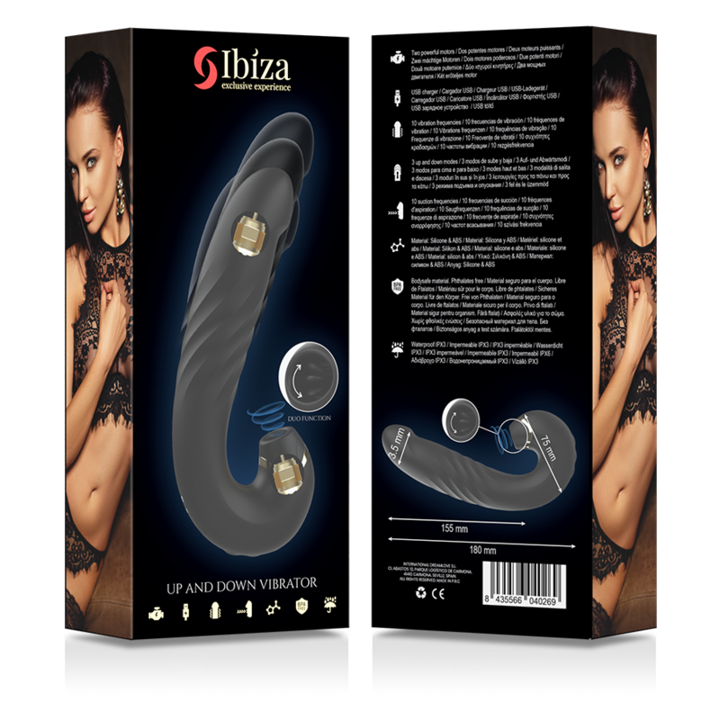 IBIZA - CLIP UP & DOWN +VIBRADOR + SUCCIONADOR CLITORIS - Sensuana.es