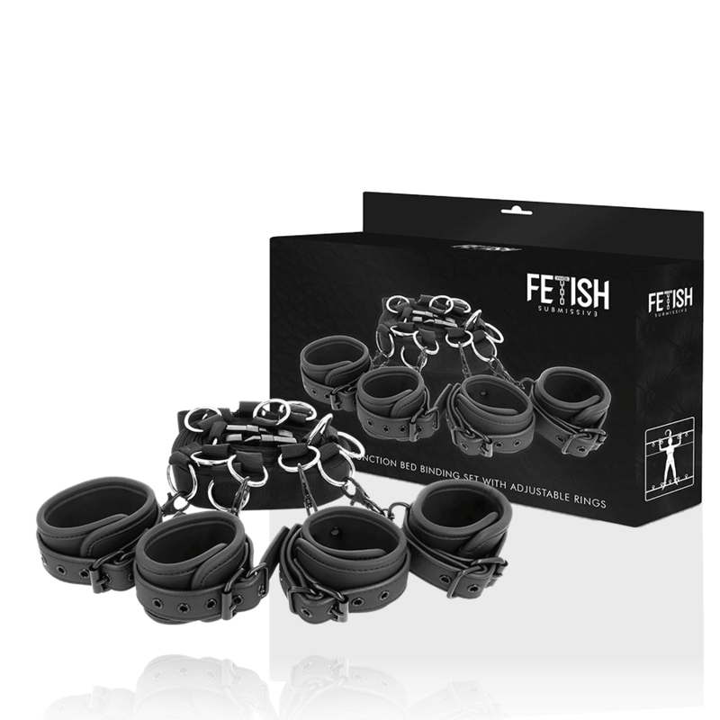 FETISH SUBMISSIVE - SET ATADURAS CAMA LUXURY CON FORRO DE NEOPRENO - Sensuana.es