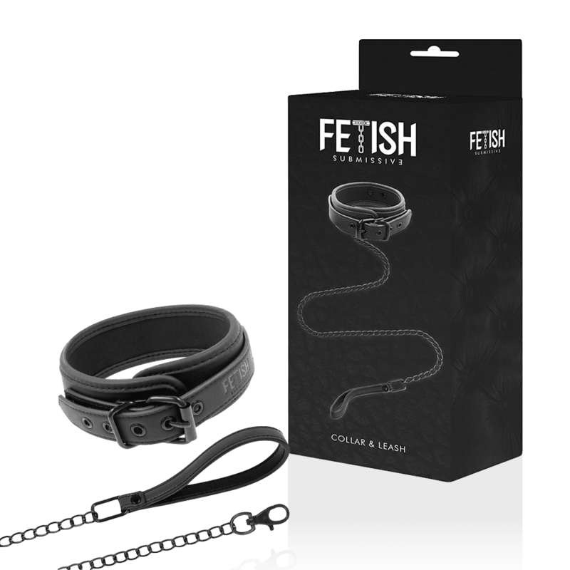 FETISH SUBMISSIVE - COLLAR CON CADENA CON FORRO DE NOPRENO - Sensuana.es