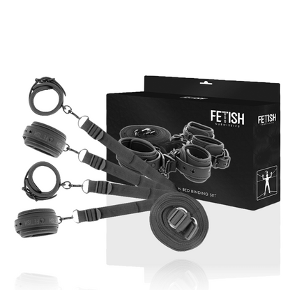 FETISH SUBMISSIVE - SET DE ESPOSAS Y ATADURAS CON FORRO DE NOPRENO - Sensuana.es