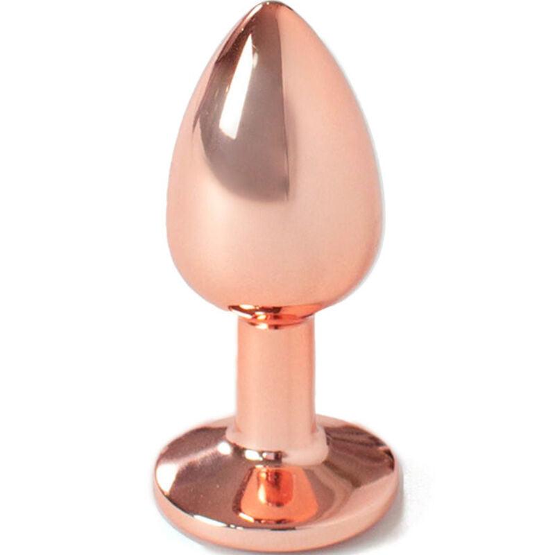 SECRETPLAY - METAL BUTT PLUG ORO ROSA TALLA S 7 CM - Sensuana.es