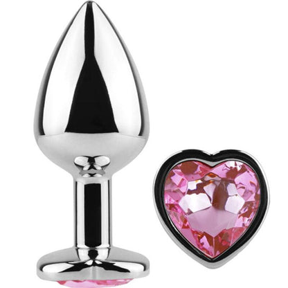 SECRETPLAY - METAL BUTT PLUG CORAZÓN FUCSIA TALLA S 7 CM - Sensuana.es