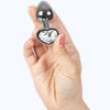 SECRETPLAY - METAL BUTT PLUG CORAZÓN TRANSPARENTE TALLA S 7 CM - Sensuana.es