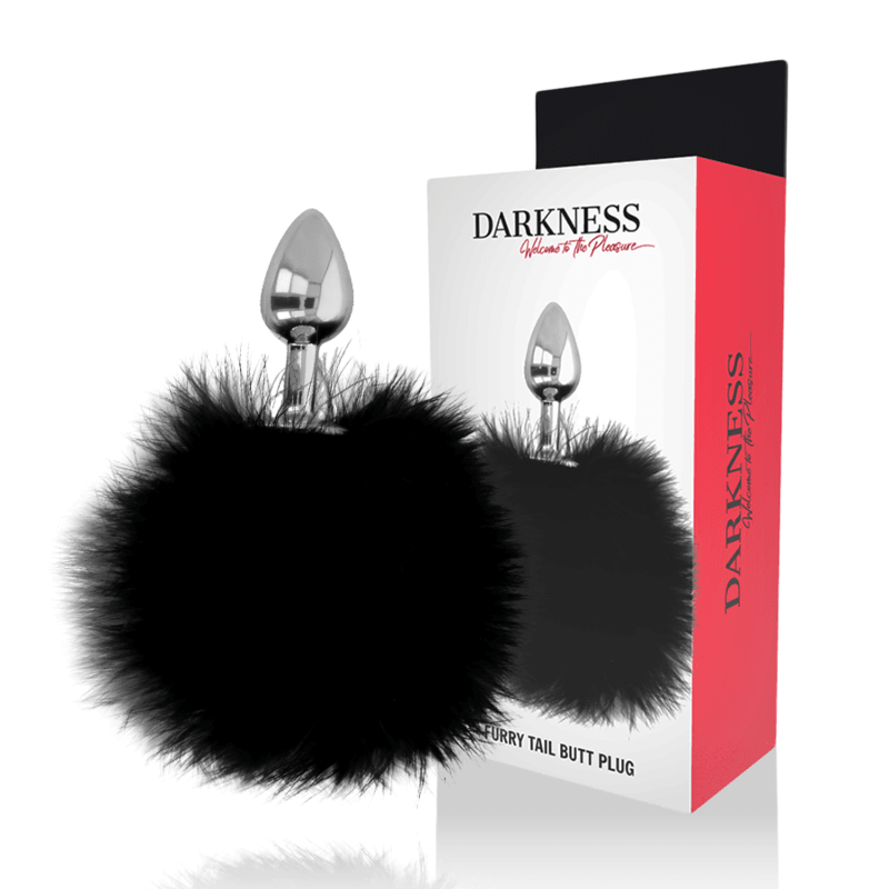 DARKNESS - EXTRA BUTTPLUG ANAL CON COLA NEGRO 7 CM - Sensuana.es