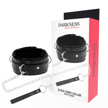 DARKNESS - COLLAR CONFORTABLE DE POSTURA CON CADENA LEATHER - Sensuana.es