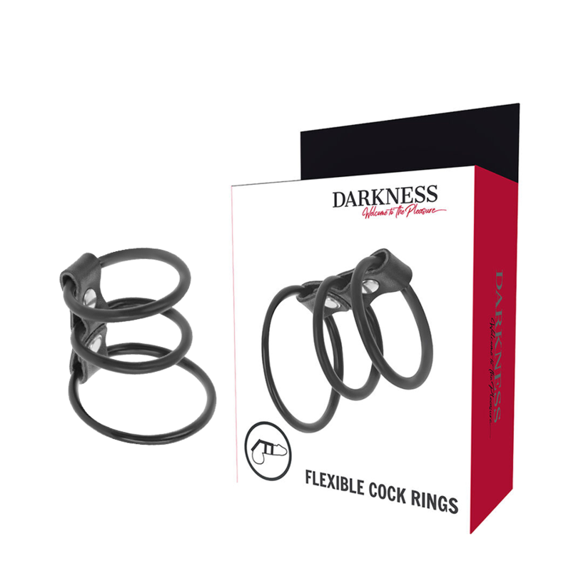 DARKNESS - SET DE 3 ANILLAS PENE FLEXIBLE - Sensuana.es