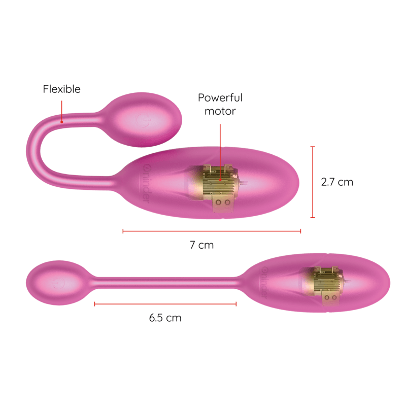 ONINDER - DENVER HUEVO VIBRADOR ROSA 7 X 2.7 CM - APP GRATUITA - Sensuana.es