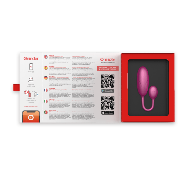 ONINDER - DENVER HUEVO VIBRADOR ROSA 7 X 2.7 CM - APP GRATUITA - Sensuana.es