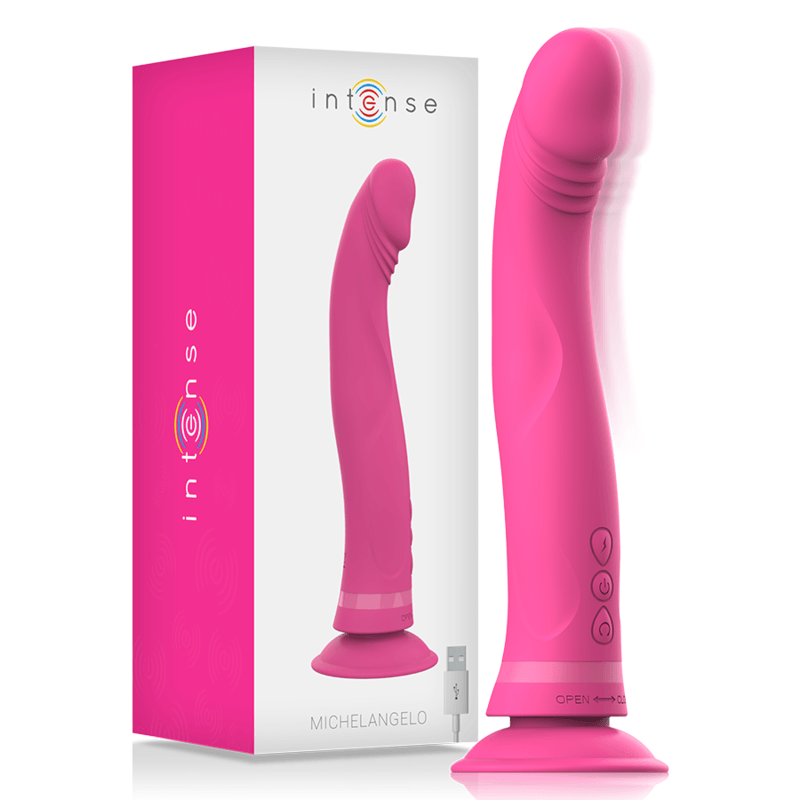 INTENSE - MICHELANGELO DILDO VIBRADOR SILICONA ROSA - Sensuana.es