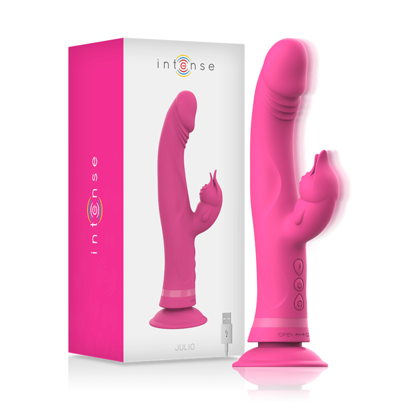 INTENSE - JULIO VIBRADOR RABBIT SILICONA ROSA - Sensuana.es