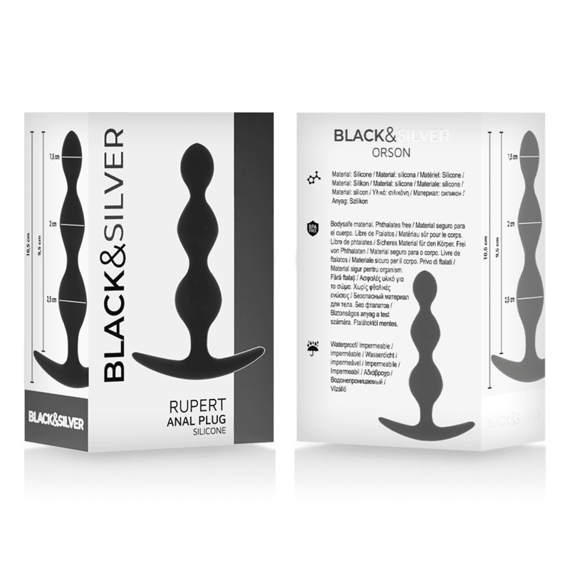 BLACK&SILVER - RUPERT CADENA BOLAS ANALES 10 CM - Sensuana.es