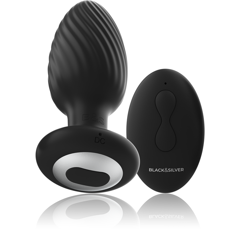 BLACK&SILVER - WELLS PLUG ROTADOR ANAL SILICONA CONTROL REMOTO - Sensuana.es