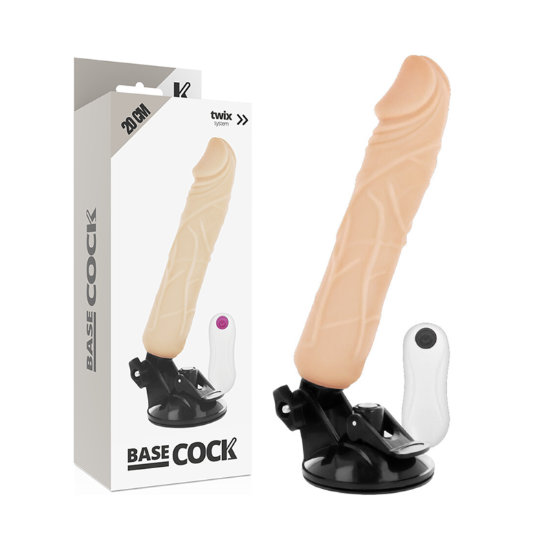 BASECOCK - VIBRADOR REALISTICO CONTROL REMOTO NATURAL 20 CM -O- 4 CM - Sensuana.es