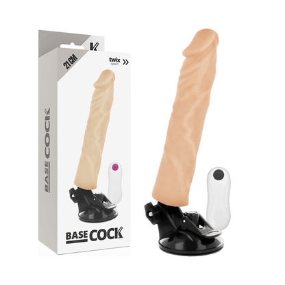 BASECOCK - VIBRADOR REALISTICO CONTROL REMOTO NATURAL 21 CM -O- 4 CM - Sensuana.es