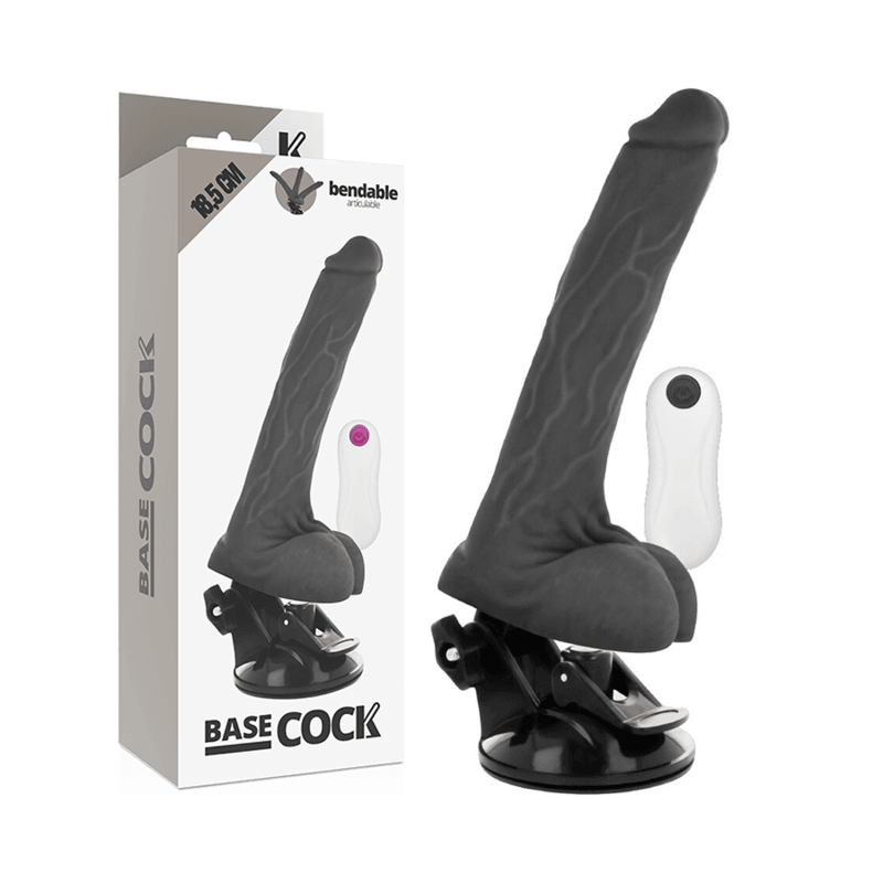 BASECOCK - VIBRADOR ARTICULABLE CONTROL REMOTO NATURAL 18.5 CM -O- 4 CM - Sensuana.es