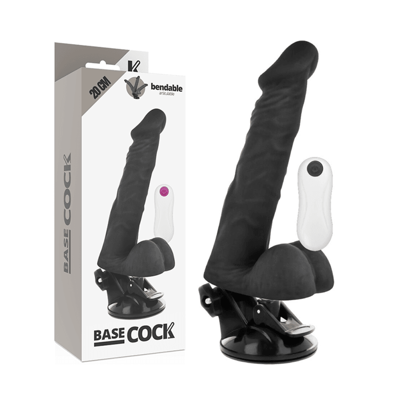 BASECOCK - VIBRADOR ARTICULABLE CONTROL REMOTO NATURAL 20 CM -O- 4.5 CM - Sensuana.es