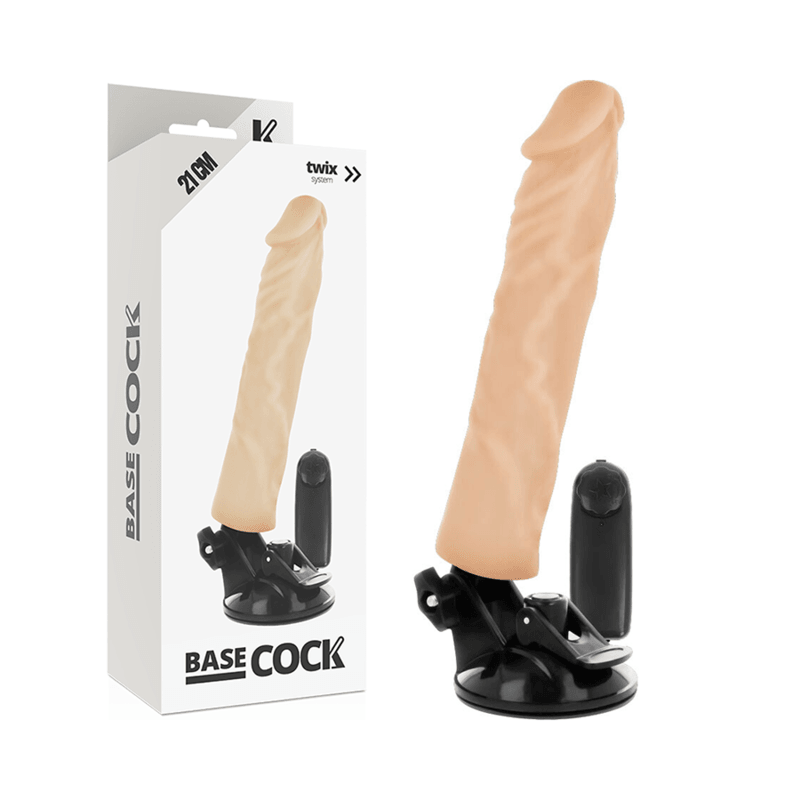 BASECOCK - VIBRADOR REALISTICO CONTROL REMOTO NATURAL 21 CM -O- 4 CM - Sensuana.es