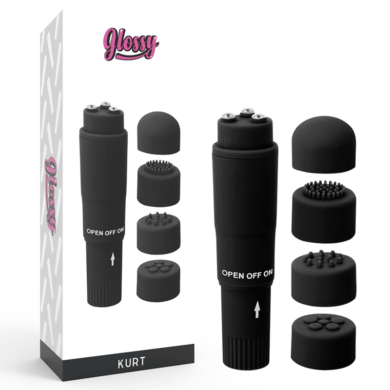 GLOSSY - POCKET  KURT MASAJEADOR NEGRO - Sensuana.es