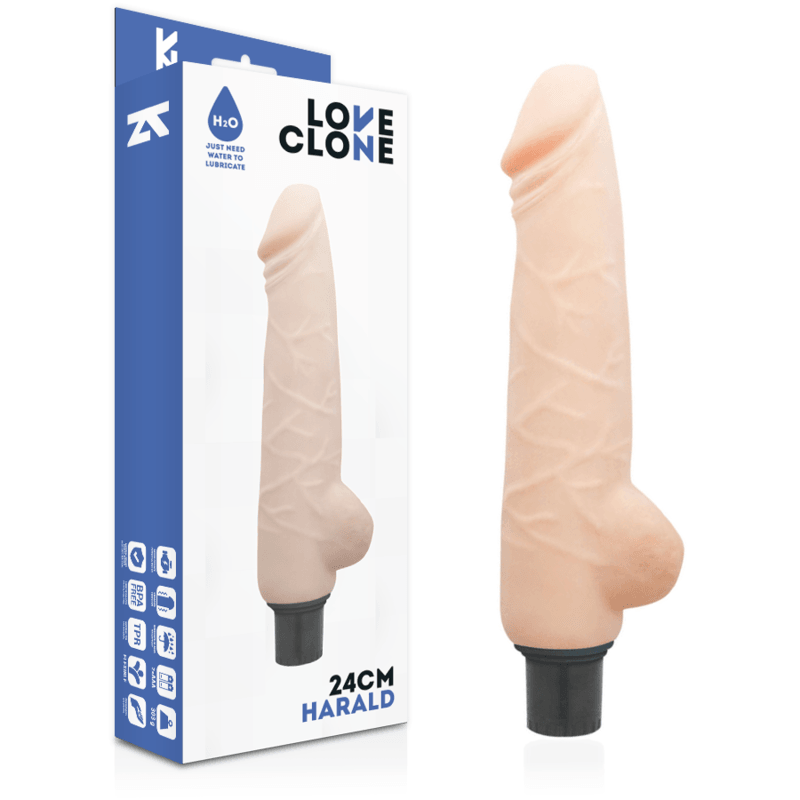 LOVECLONE - HARALD SELF LUBRICATION VIBRADOR 24 CM -O- 4 CM - Sensuana.es