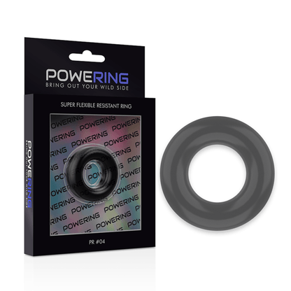 POWERING - SUPER FLEXIBLE Y RESISTENTE ANILLO PENE 3.8CM PR04 NEGRO - Sensuana.es