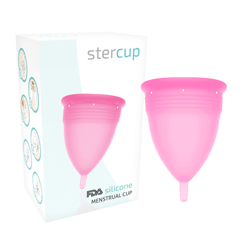 STERCUP - COPA MENSTRUAL FDA SILICONA TALLA L ROSA - Sensuana.es