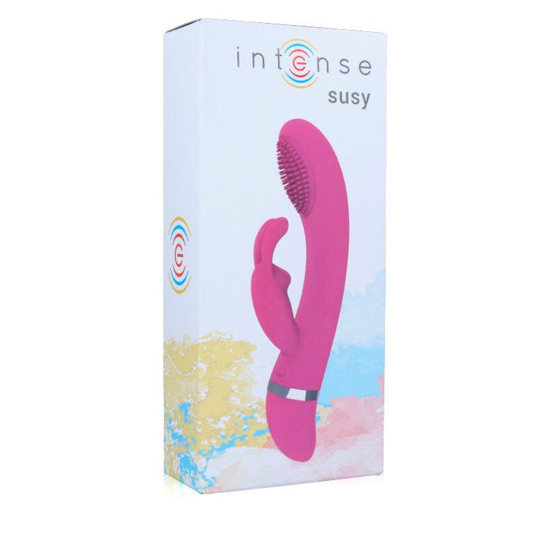 INTENSE - SUSY VIBRADOR OSCILANTE SILICON RABBIT ROSA - Sensuana.es