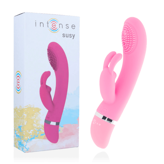 INTENSE - SUSY VIBRADOR OSCILANTE SILICON RABBIT ROSA - Sensuana.es