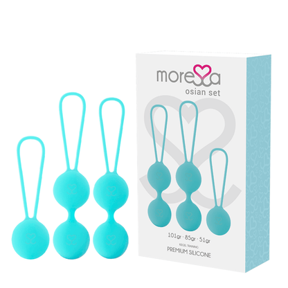 MORESSA - OSIAN SET PREMIUM SILICONA TURQUESA - Sensuana.es