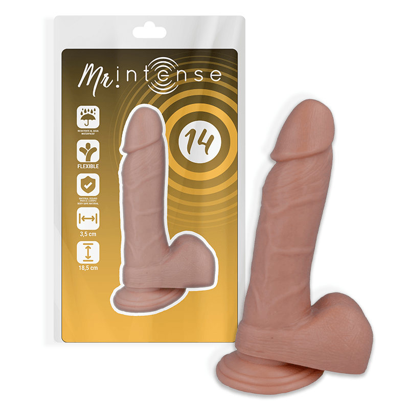 MR INTENSE - 14 PENE REALISTICO 18.5 CM -O- 3.8 CM - Sensuana.es