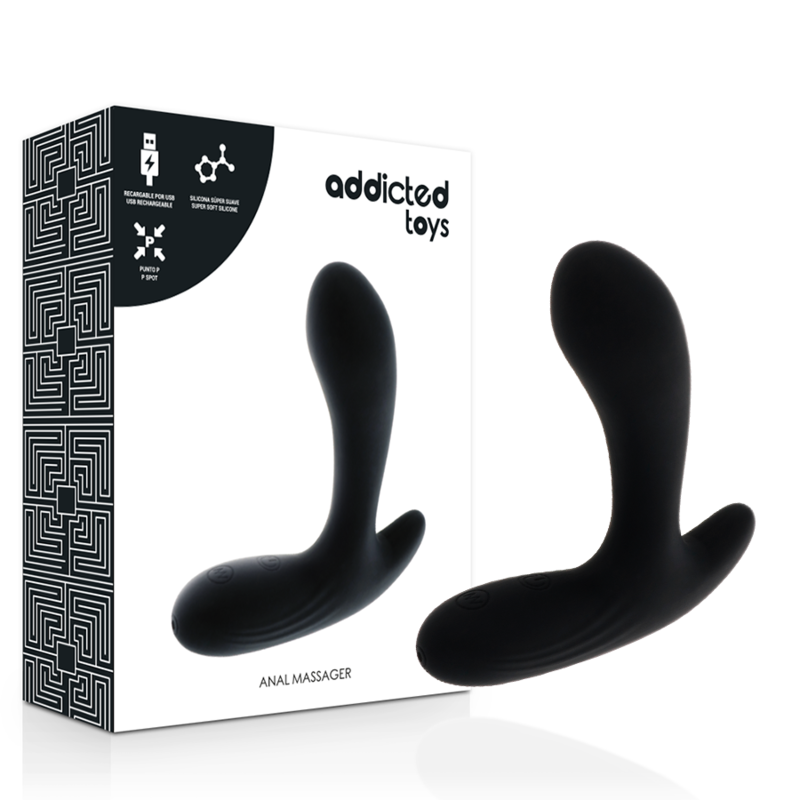 ADDICTED TOYS - ANAL MASSAGER BLACK VIBRATION - Sensuana.es