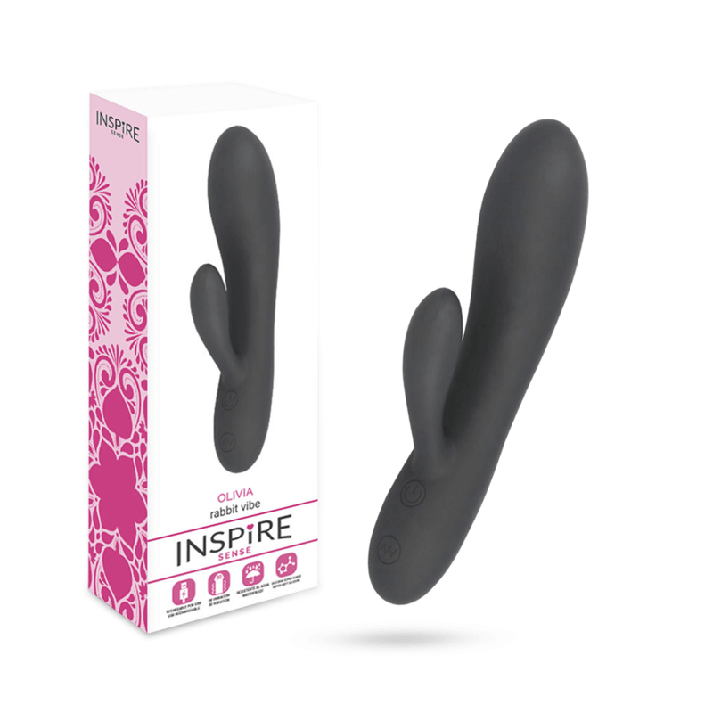 INSPIRE SENSE - OLIVIA VIBRADOR RABBIT NEGRO - Sensuana.es