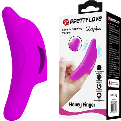 PRETTY LOVE - DELPHINI PODEROSO ESTIMULADOR DE DEDO MORADO - Sensuana.es