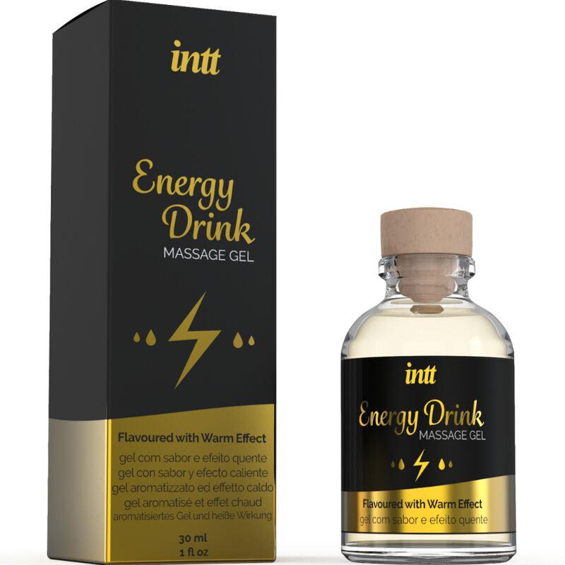 INTT MASSAGE & ORAL SEX - GEL DE MASAJE CON SABOR A BEBIDA ENERGETÍCA Y EFECTO CALOR - Sensuana.es