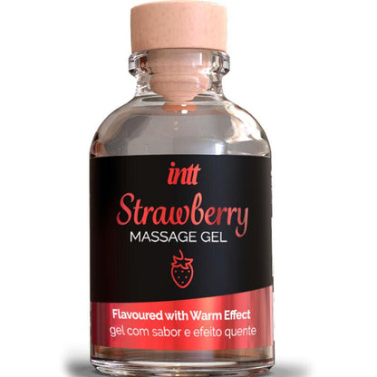 INTT MASSAGE & ORAL SEX - GEL DE MASAJE SABOR A FRESA EFECTO CALOR - Sensuana.es